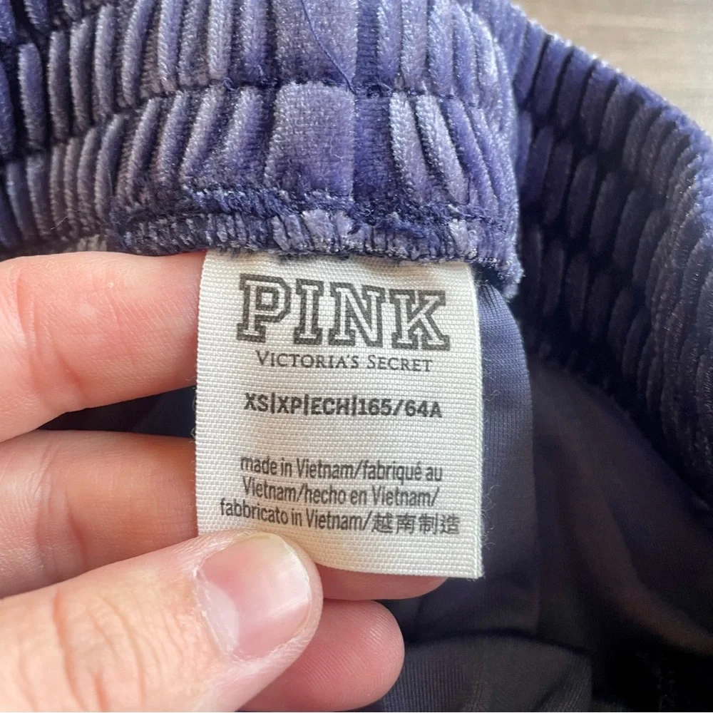 PINK Victoria’s Secret Purple-Blue Velour Lounge Pants XS X-Small